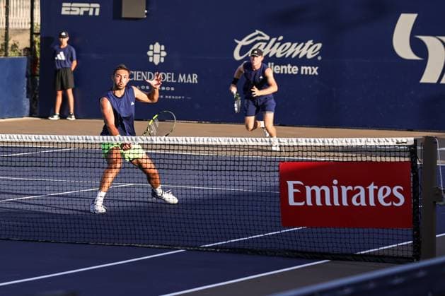 LOS CABOS TENNIS OPEN 2025 LOS CABOS TENNIS OPEN 2025 CASH TRACY VS RAM HARRISON 17072025 LOS CABOS, BAJA CALIFORNIA, MEXICO. Photo of Robert Cash and James Tracy of the USA, during quarter final doubles game of Los Cabos Tennis Open 2025 held at the Court 1 of the Cabo Sports Complex of Los Cabos, Baja California, Mexico. Foto Robert Cash y James Tracy de Estados Unidos, durante juego de cuartos de final de dobles en Los Cabos Tennis Open 2025 celebrado en la Cancha 1 del Cabo Sports Complex de Los Cabos, Baja California, Mexico. PHOTO BY IMAGENSHOP AGENCIA FOTOGRAFICA LOS CABOS BAJA CALIFORNIA MEXICO Copyright: xIMAGENSHOPxAGENCIAxFOTOGRAFICAx