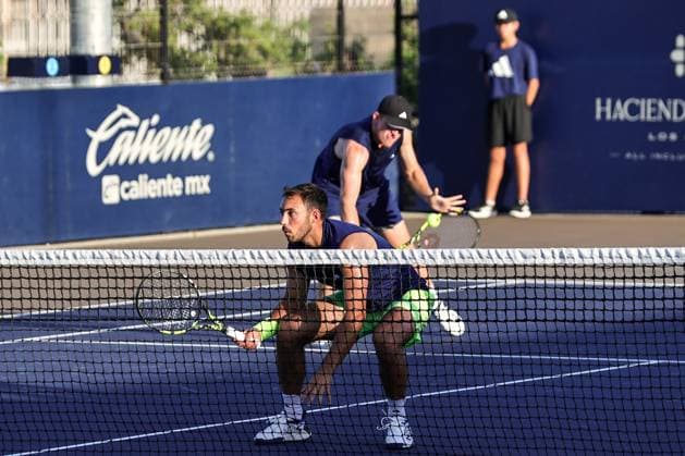 LOS CABOS TENNIS OPEN 2025 LOS CABOS TENNIS OPEN 2025 CASH TRACY VS RAM HARRISON 17072025 LOS CABOS, BAJA CALIFORNIA, MEXICO. Photo of Robert Cash and James Tracy of the USA, during quarter final doubles game of Los Cabos Tennis Open 2025 held at the Court 1 of the Cabo Sports Complex of Los Cabos, Baja California, Mexico. Foto Robert Cash y James Tracy de Estados Unidos, durante juego de cuartos de final de dobles en Los Cabos Tennis Open 2025 celebrado en la Cancha 1 del Cabo Sports Complex de Los Cabos, Baja California, Mexico. PHOTO BY IMAGENSHOP AGENCIA FOTOGRAFICA LOS CABOS BAJA CALIFORNIA MEXICO Copyright: xIMAGENSHOPxAGENCIAxFOTOGRAFICAx
