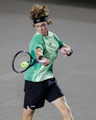 LOS CABOS TENNIS OPEN 2025, LOS CABOS TENNIS OPEN 2025 RUBLEV VS NAVA 17072025 LOS CABOS, BAJA CALIFORNIA, MEXICO. Action photo of Andrey Rublev of Rusia, during quarter final singles game of Los Cabos Tennis Open 2025 held at the Mextenis Stadium of the Cabo Sports Complex of Los Cabos, Baja California, Mexico. Foto de accion de Andrey Rublev de Rusia, durante juego de cuartos de final de singles en Los Cabos Tennis Open 2025 celebrado en el Estadio Mextenis del Cabo Sports Complex de Los Cabos, Baja California, Mexico. PHOTO BY IMAGENSHOP AGENCIA FOTOGRAFICA LOS CABOS BAJA CALIFORNIA MEXICO Copyright: xIMAGENSHOPxAGENCIAxFOTOGRAFICAx