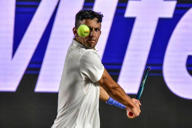 LOS CABOS TENNIS OPEN 2025, LOS CABOS TENNIS OPEN 2025 RUBLEV VS NAVA 17072025 LOS CABOS, BAJA CALIFORNIA, MEXICO. Action photo of Emilio Nava of the USA, during quarter final singles game of Los Cabos Tennis Open 2025 held at the Mextenis Stadium of the Cabo Sports Complex of Los Cabos, Baja California, Mexico. Foto de accion de Emilio Nava de Estados Unidos, durante juego de cuartos de final de singles en Los Cabos Tennis Open 2025 celebrado en el Estadio Mextenis del Cabo Sports Complex de Los Cabos, Baja California, Mexico. PHOTO BY IMAGENSHOP AGENCIA FOTOGRAFICA LOS CABOS BAJA CALIFORNIA MEXICO Copyright: xIMAGENSHOPxAGENCIAxFOTOGRAFICAx
