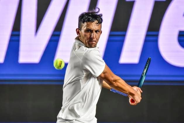 LOS CABOS TENNIS OPEN 2025, LOS CABOS TENNIS OPEN 2025 RUBLEV VS NAVA 17072025 LOS CABOS, BAJA CALIFORNIA, MEXICO. Action photo of Emilio Nava of the USA, during quarter final singles game of Los Cabos Tennis Open 2025 held at the Mextenis Stadium of the Cabo Sports Complex of Los Cabos, Baja California, Mexico. Foto de accion de Emilio Nava de Estados Unidos, durante juego de cuartos de final de singles en Los Cabos Tennis Open 2025 celebrado en el Estadio Mextenis del Cabo Sports Complex de Los Cabos, Baja California, Mexico. PHOTO BY IMAGENSHOP AGENCIA FOTOGRAFICA LOS CABOS BAJA CALIFORNIA MEXICO Copyright: xIMAGENSHOPxAGENCIAxFOTOGRAFICAx