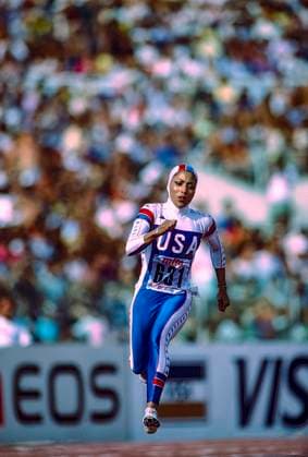 FILE: Florence Griffith Joyner (USA) competing at the 1987 World Championships in Athletics Flo Jo Flo Jo. Noxthirdxpartyxsales  aflo_298005777