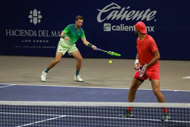 LOS CABOS TENNIS OPEN 2025 LOS CABOS TENNIS OPEN 2025 GONZALEZ KRAJICEK VS EBDEN PEERS 17072025 LOS CABOS, BAJA CALIFORNIA, MEXICO. Action photo of Santiago Gonzalez of Mexico and Austin Krajicek of the USA, during quarter final singles game of Los Cabos Tennis Open 2025 held at the Grand Stand of the Cabo Sports Complex of Los Cabos, Baja California, Mexico. Foto de accion de Santiago Gonzalez de Mexico y Austin Krajicek de Estados Unidos, durante juego de cuartos de final de singles en Los Cabos Tennis Open 2025 celebrado en el Grand Stand del Cabo Sports Complex de Los Cabos, Baja California, Mexico. PHOTO BY IMAGENSHOP AGENCIA FOTOGRAFICA LOS CABOS BAJA CALIFORNIA MEXICO Copyright: xIMAGENSHOPxAGENCIAxFOTOGRAFICAx