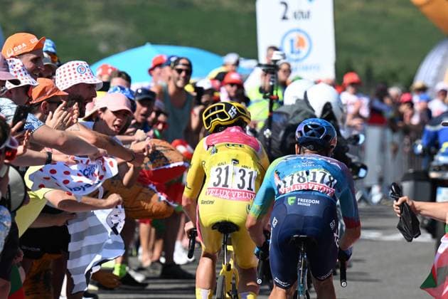 17-07-2025 Tour De France; Tappa 12 Auch - Hautacam; 2025, Ef Education - Easypost; 2025, Xds - Astana; Healy, Ben; Velasco, Simone; Hautacam; 