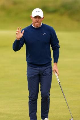 The 153rd Open Championship, Royal Portrush Golf Club, Co. Antrim 18 7 2025 Rory McIlroy acknowledges the crowd after a birdie on the 2nd Rory McIlroy acknowledges the crowd after a birdie on the 2nd 18 7 2025  Copyright: x INPHO BenxBradyx BB3_9508