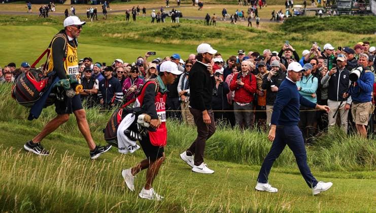 The 153rd Open Championship, Royal Portrush Golf Club, Co. Antrim 18 7 2025 Rory McIlroy walks up the 2nd Rory McIlroy walks up the 2nd 18 7 2025  Copyright: x INPHO BenxBradyx 0G8A9724a
