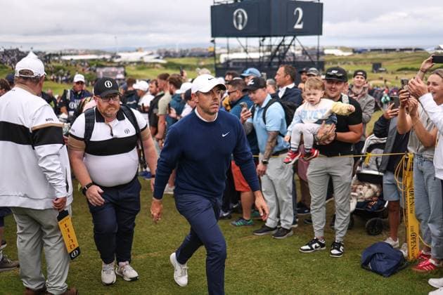 The 153rd Open Championship, Royal Portrush Golf Club, Co. Antrim 18 7 2025 Rory McIlroy walks to the third hole Rory McIlroy walks to the third hole 18 7 2025  Copyright: x INPHO BenxBradyx 0G8A9823