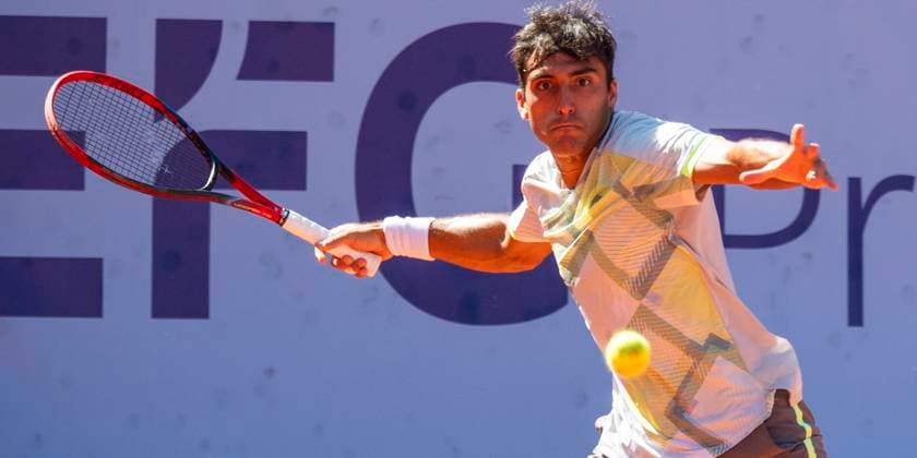 July 18, 2025, Gstaad, Bern, Switzerland: Gstaad Switzerland, 07 18 2025: ROMAN ANDREAS BURRUCHAGA of Argentina is in action during quarter-final of EFG Swiss Open Gstaad ATP, Tennis Herren 250 and took place at Roy Emerson Arena in Gstaad, which is located in the famous ski resort of Gstaad and which is located in the Bernese Oberland. Gstaad Switzerland - ZUMAd206 20250718_zip_d206_004 Copyright: xEricxDubostx