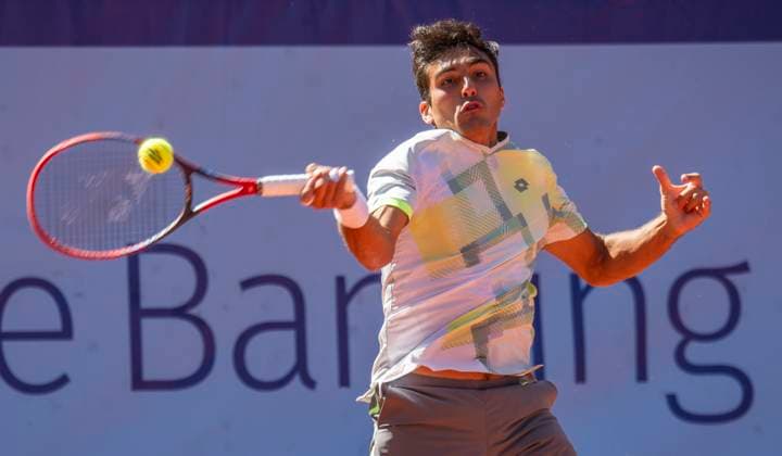 July 18, 2025, Gstaad, Bern, Switzerland: Gstaad Switzerland, 07 18 2025: ROMAN ANDREAS BURRUCHAGA of Argentina is in action during quarter-final of EFG Swiss Open Gstaad ATP, Tennis Herren 250 and took place at Roy Emerson Arena in Gstaad, which is located in the famous ski resort of Gstaad and which is located in the Bernese Oberland. Gstaad Switzerland - ZUMAd206 20250718_zip_d206_013 Copyright: xEricxDubostx