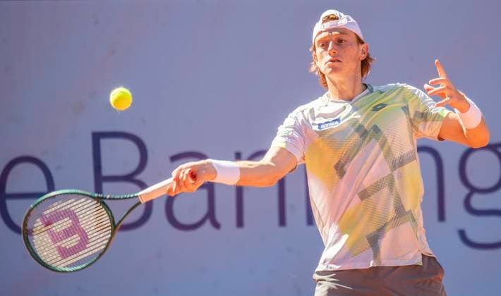 July 18, 2025, Gstaad, Bern, Switzerland: Gstaad Switzerland, 07 18 2025: IGNACIO BUSE of Peru is in action during quarter-final of EFG Swiss Open Gstaad ATP, Tennis Herren 250 and took place at Roy Emerson Arena in Gstaad, which is located in the famous ski resort of Gstaad and which is located in the Bernese Oberland. Gstaad Switzerland - ZUMAd206 20250718_zip_d206_014 Copyright: xEricxDubostx