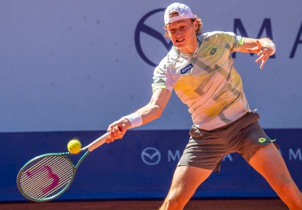 July 18, 2025, Gstaad, Bern, Switzerland: Gstaad Switzerland, 07 18 2025: IGNACIO BUSE of Peru is in action during quarter-final of EFG Swiss Open Gstaad ATP, Tennis Herren 250 and took place at Roy Emerson Arena in Gstaad, which is located in the famous ski resort of Gstaad and which is located in the Bernese Oberland. Gstaad Switzerland - ZUMAd206 20250718_zip_d206_021 Copyright: xEricxDubostx