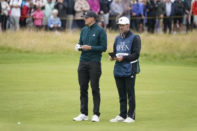 The 153rd Open Championship 2025 Ludvig berg Aberg In action on the 1st hole the 2nd day TheÊ153rd Open Championship, Royal Portrush Golf Club (Dunluce Links) in Portrush, County Antrim, Northern Ireland, from Thursday, 17 July to Sunday, 20 July 2025. Copyright: xMarkxNewcombex