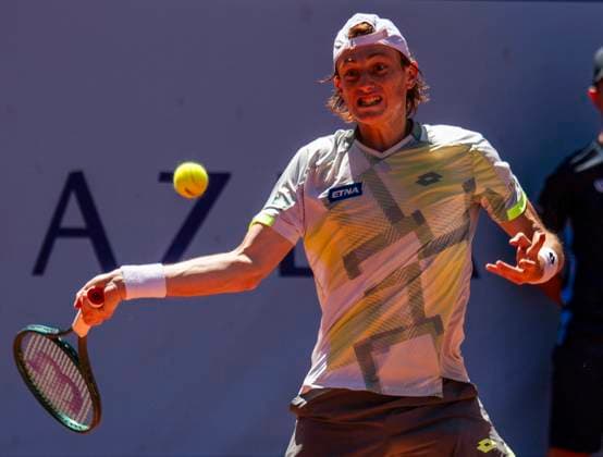 July 18, 2025, Gstaad, Bern, Switzerland: Gstaad Switzerland, 07 18 2025: IGNACIO BUSE of Peru is in action during quarter-final of EFG Swiss Open Gstaad ATP, Tennis Herren 250 and took place at Roy Emerson Arena in Gstaad, which is located in the famous ski resort of Gstaad and which is located in the Bernese Oberland. Gstaad Switzerland - ZUMAd206 20250718_zip_d206_031 Copyright: xEricxDubostx