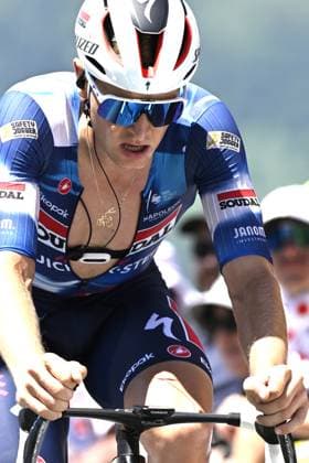 Belgian Tim Merlier of Soudal Quick-Step pictured at the finish of stage 13 of the 2025 Tour de France cycling race, an 11km individual time trial from Loudenvielle to Peyragudes, on Friday 18 July 2025 in France. The 112th edition of the Tour de France starts on Saturday 5 July in Lille, France, and will finish in Paris, France on the 27th of July. JASPERxJACOBS  x129489131x