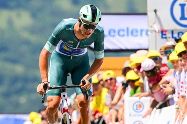 Tour de France 2025 Stage 13 PEYRAGUDES, FRANCE - JULY 18 : Milan Jonathan (BEL) of Lidl - Trek at the finish line during stage 13 of the 112th edition of Tour de France an UCI World Tour 2.UWT Individual Time Trial stage for Men Elite of 11 km with start in Loudenvielle and finish in Peyragudes on July 18, 2025 in Peyragudes, France, 18 07 2025 ( Motordriver Kenny Verfaillie - Peyragudes France  Copyright: xVincentxKalutx
