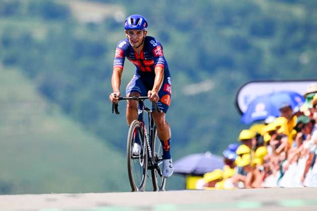 Tour de France 2025 Stage 13 PEYRAGUDES, FRANCE - JULY 18 : Bittner Pavel (CZE) of Team Picnic PostNL at the finish line during stage 13 of the 112th edition of Tour de France an UCI World Tour 2.UWT Individual Time Trial stage for Men Elite of 11 km with start in Loudenvielle and finish in Peyragudes on July 18, 2025 in Peyragudes, France, 18 07 2025 ( Motordriver Kenny Verfaillie - Peyragudes France  Copyright: xVincentxKalutx