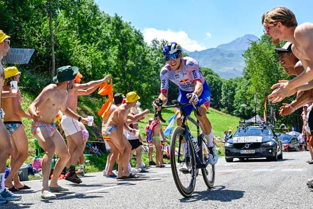 Tour de France 2025 Stage 13 PEYRAGUDES, FRANCE - JULY 18 : Van Poppel Danny (NED) of Red Bull - BORA - Hansgrohe in action during stage 13 of the 112th edition of Tour de France an UCI World Tour 2.UWT Individual Time Trial stage for Men Elite of 11 km with start in Loudenvielle and finish in Peyragudes on July 18, 2025 in Peyragudes, France, 18 07 2025 ( Motordriver Kenny Verfaillie - Peyragudes France  Copyright: xJanxDexMeuleneirx