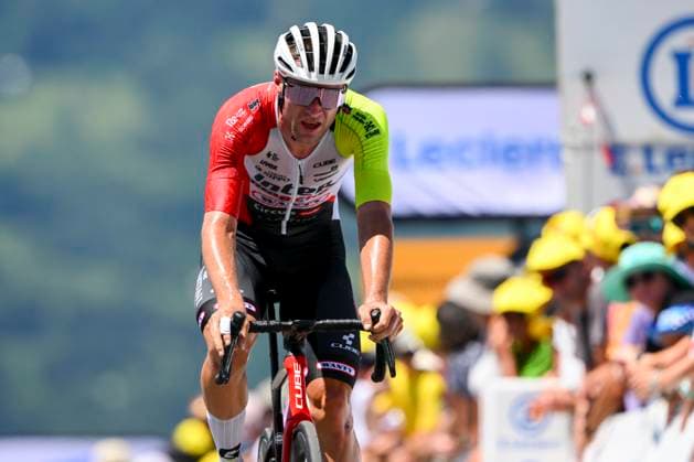 Tour de France 2025 Stage 13 PEYRAGUDES, FRANCE - JULY 18 : Rex Laurenz (BEL) of Intermarche - Wanty at the finish line during stage 13 of the 112th edition of Tour de France an UCI World Tour 2.UWT Individual Time Trial stage for Men Elite of 11 km with start in Loudenvielle and finish in Peyragudes on July 18, 2025 in Peyragudes, France, 18 07 2025 ( Motordriver Kenny Verfaillie - Peyragudes France  Copyright: xVincentxKalutx