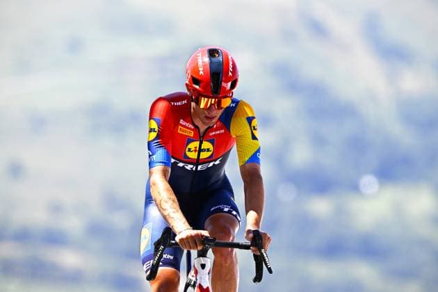 Belgian Thibau Nys of Lidl-Trek pictured at the finish of stage 13 of the 2025 Tour de France cycling race, an 11km individual time trial from Loudenvielle to Peyragudes, on Friday 18 July 2025 in France. The 112th edition of the Tour de France starts on Saturday 5 July in Lille, France, and will finish in Paris, France on the 27th of July. JASPERxJACOBS  x129489937x