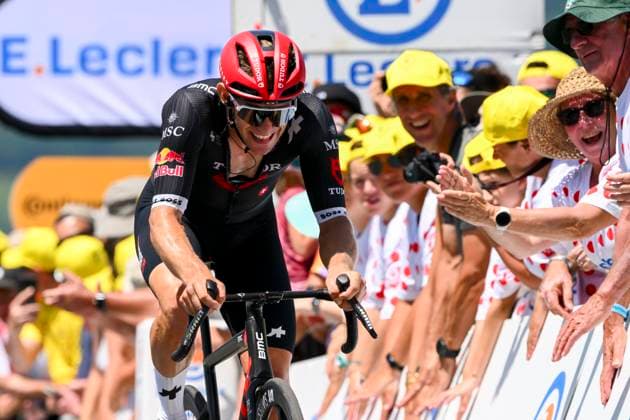 Tour de France 2025 Stage 13 PEYRAGUDES, FRANCE - JULY 18 : Rider of TudTudor Pro Cycling Team at the finish line during stage 13 of the 112th edition of Tour de France an UCI World Tour 2.UWT Individual Time Trial stage for Men Elite of 11 km with start in Loudenvielle and finish in Peyragudes on July 18, 2025 in Peyragudes, France, 18 07 2025 ( Motordriver Kenny Verfaillie - Peyragudes France  Copyright: xVincentxKalutx