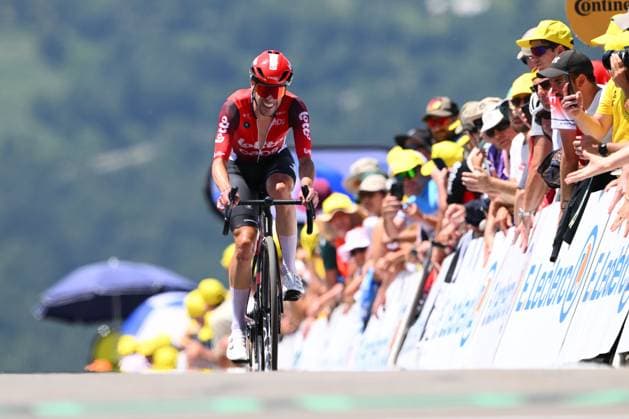 Tour de France 2025 Stage 13 PEYRAGUDES, FRANCE - JULY 18 : Sepulveda Eduardo (ARG) of Lotto at the finish line during stage 13 of the 112th edition of Tour de France an UCI World Tour 2.UWT Individual Time Trial stage for Men Elite of 11 km with start in Loudenvielle and finish in Peyragudes on July 18, 2025 in Peyragudes, France, 18 07 2025 ( Motordriver Kenny Verfaillie - Peyragudes France  Copyright: xVincentxKalutx
