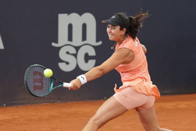 GER, Hamburg, xFSx, ATP250 Frauen-Tennistunier , MSC Hamburg Ladies Open 2025 , Viertelfinale ,17.07.2025 v.l. Leyre Romero Gorma (ESP) spielt eine Rueckhand Copyright: HMBxMedia FernandoxSoares