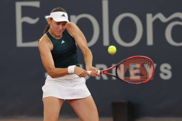 GER, Hamburg, xFSx, ATP250 Frauen-Tennistunier , MSC Hamburg Ladies Open 2025 , Viertelfinale ,17.07.2025 v.l. Kaja Juvan (SLO) spielt eine Rueckhand Copyright: HMBxMedia FernandoxSoares