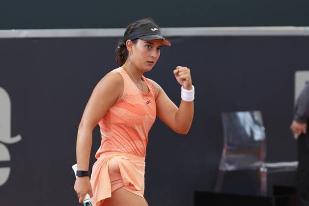 GER, Hamburg, xFSx, ATP250 Frauen-Tennistunier , MSC Hamburg Ladies Open 2025 , Viertelfinale ,17.07.2025 v.l. Leyre Romero Gorma (ESP) Siegerfaust, jubel Copyright: HMBxMedia FernandoxSoares