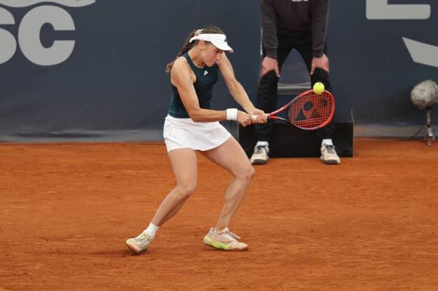 GER, Hamburg, xFSx, ATP250 Frauen-Tennistunier , MSC Hamburg Ladies Open 2025 , Viertelfinale ,17.07.2025 v.l. Kaja Juvan (SLO) spielt eine Rueckhand Copyright: HMBxMedia FernandoxSoares