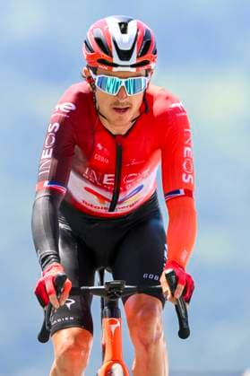 Tour de France 2025 Stage 13 PEYRAGUDES, FRANCE - JULY 18 : Thomas Geraint (GBR) of INEOS Grenadiers at the finish line during stage 13 of the 112th edition of Tour de France an UCI World Tour 2.UWT Individual Time Trial stage for Men Elite of 11 km with start in Loudenvielle and finish in Peyragudes on July 18, 2025 in Peyragudes, France, 18 07 2025 ( Motordriver Kenny Verfaillie - Peyragudes France  Copyright: xVincentxKalutx