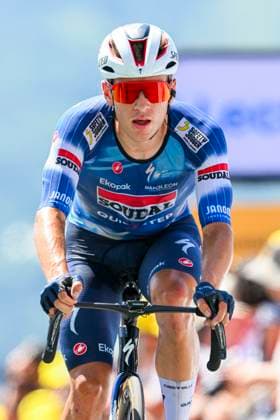 Tour de France 2025 Stage 13 PEYRAGUDES, FRANCE - JULY 18 : Van Wilder Ilan (BEL) of Soudal Quick-Step at the finish line during stage 13 of the 112th edition of Tour de France an UCI World Tour 2.UWT Individual Time Trial stage for Men Elite of 11 km with start in Loudenvielle and finish in Peyragudes on July 18, 2025 in Peyragudes, France, 18 07 2025 ( Motordriver Kenny Verfaillie - Peyragudes France  Copyright: xVincentxKalutx