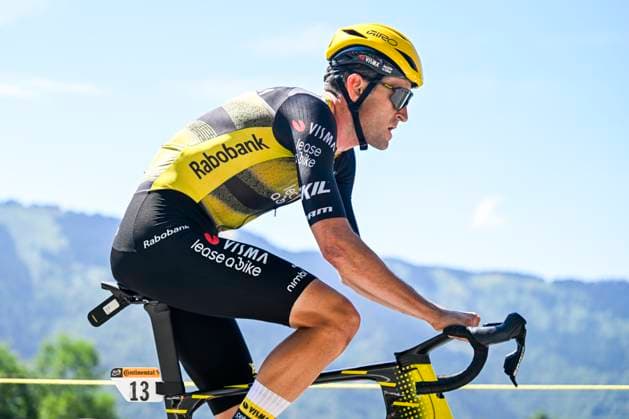 Tour de France 2025 Stage 13 PEYRAGUDES, FRANCE - JULY 18 : Benoot Tiesj (BEL) of Team Visma - Lease a Bike in action during stage 13 of the 112th edition of Tour de France an UCI World Tour 2.UWT Individual Time Trial stage for Men Elite of 11 km with start in Loudenvielle and finish in Peyragudes on July 18, 2025 in Peyragudes, France, 18 07 2025 ( Motordriver Kenny Verfaillie - Peyragudes France  Copyright: xJanxDexMeuleneirx