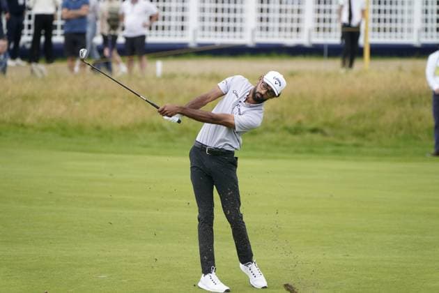 The 153rd Open Championship 2025 Akshay Bhatia (USA) In action on the 1st hole the 2nd day TheÊ153rd Open Championship, Royal Portrush Golf Club (Dunluce Links) in Portrush, County Antrim, Northern Ireland, from Thursday, 17 July to Sunday, 20 July 2025. Copyright: xMarkxNewcombex