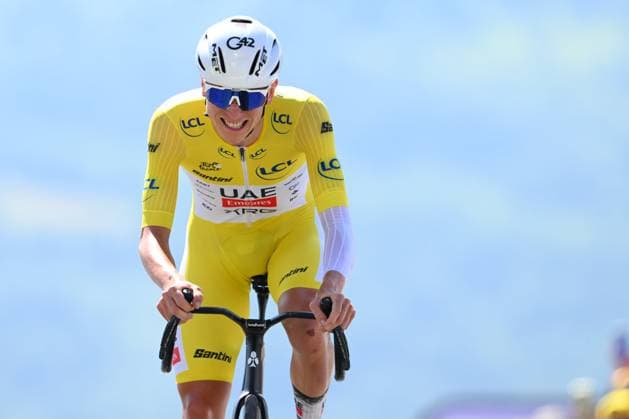 Tour de France 2025 Stage 13 PEYRAGUDES, FRANCE - JULY 18 : Pogacar Tadej (SLO) of UAE Team Emirates - XRG at the finish line during stage 13 of the 112th edition of Tour de France an UCI World Tour 2.UWT Individual Time Trial stage for Men Elite of 11 km with start in Loudenvielle and finish in Peyragudes on July 18, 2025 in Peyragudes, France, 18 07 2025 ( Motordriver Kenny Verfaillie - Peyragudes France  Copyright: xVincentxKalutx