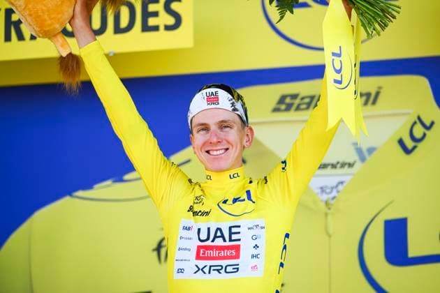 Tour de France 2025 Stage 13 PEYRAGUDES, FRANCE - JULY 18 : Pogacar Tadej (SLO) of UAE Team Emirates - XRG on the podium with the yellow jersey during stage 13 of the 112th edition of Tour de France an UCI World Tour 2.UWT Individual Time Trial stage for Men Elite of 11 km with start in Loudenvielle and finish in Peyragudes on July 18, 2025 in Peyragudes, France, 18 07 2025 ( Motordriver Kenny Verfaillie - Peyragudes France  Copyright: xVincentxKalutx
