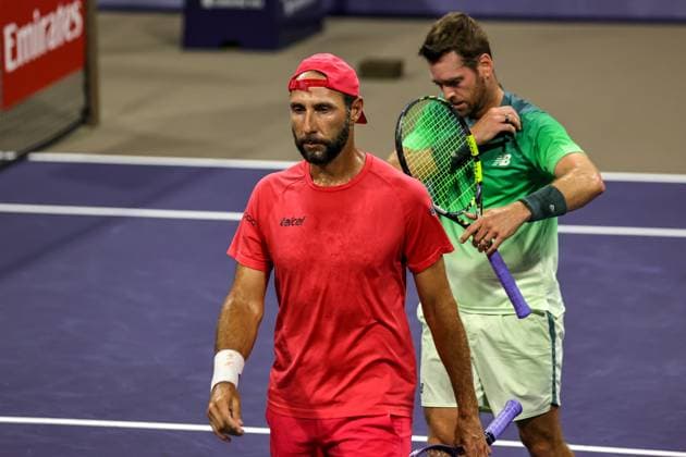 LOS CABOS TENNIS OPEN 2025 LOS CABOS TENNIS OPEN 2025 KRAJICEK GONZALEZ VS CASH TRACY 18072025 LOS CABOS, BAJA CALIFORNIA, MEXICO. Action photo of Austin Krajicek of the USA and Santiago Gonzalez of Mexico during semifinal doubles game of Los Cabos Tennis Open 2025 held at the Grand Stand of the Cabo Sports Complex of Los Cabos, Baja California, Mexico. Foto de accion de Austin Krajicek de Estados Unidos y Santiago Gonzalez de Mexico, durante juego de semifinal de singles en Los Cabos Tennis Open 2025 celebrado en el Estadio Mextenis del Cabo Sports Complex de Los Cabos, Baja California, Mexico. PHOTO BY IMAGENSHOP AGENCIA FOTOGRAFICA LOS CABOS BAJA CALIFORNIA MEXICOI Copyright: xIMAGENSHOPxAGENCIAxFOTOGRAFICAx