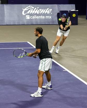 LOS CABOS TENNIS OPEN 2025 LOS CABOS TENNIS OPEN 2025 KRAJICEK GONZALEZ VS CASH TRACY 18072025 LOS CABOS, BAJA CALIFORNIA, MEXICO. Action photo of Robert Cash and James Tracy of the USA during semifinal doubles game of Los Cabos Tennis Open 2025 held at the Grand Stand of the Cabo Sports Complex of Los Cabos, Baja California, Mexico. Foto de accion de Robert Cash y James Tracy de Estados Unidos, durante juego de semifinal de singles en Los Cabos Tennis Open 2025 celebrado en el Estadio Mextenis del Cabo Sports Complex de Los Cabos, Baja California, Mexico. PHOTO BY IMAGENSHOP AGENCIA FOTOGRAFICA LOS CABOS BAJA CALIFORNIA MEXICOI Copyright: xIMAGENSHOPxAGENCIAxFOTOGRAFICAx