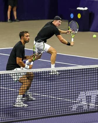 LOS CABOS TENNIS OPEN 2025 LOS CABOS TENNIS OPEN 2025 KRAJICEK GONZALEZ VS CASH TRACY 18072025 LOS CABOS, BAJA CALIFORNIA, MEXICO. Action photo of Robert Cash and James Tracy of the USA during semifinal doubles game of Los Cabos Tennis Open 2025 held at the Grand Stand of the Cabo Sports Complex of Los Cabos, Baja California, Mexico. Foto de accion de Robert Cash y James Tracy de Estados Unidos, durante juego de semifinal de singles en Los Cabos Tennis Open 2025 celebrado en el Estadio Mextenis del Cabo Sports Complex de Los Cabos, Baja California, Mexico. PHOTO BY IMAGENSHOP AGENCIA FOTOGRAFICA LOS CABOS BAJA CALIFORNIA MEXICOI Copyright: xIMAGENSHOPxAGENCIAxFOTOGRAFICAx
