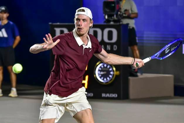 LOS CABOS TENNIS OPEN 2025 LOS CABOS TENNIS OPEN 2025 SHAPOVALOV VS WALTON 18072025 LOS CABOS, BAJA CALIFORNIA, MEXICO. Action photo of Denis Shapovalov of Canada, during semifinal singles game of Los Cabos Tennis Open 2025 held at the Mextenis Stadium of the Cabo Sports Complex of Los Cabos, Baja California, Mexico. Foto de accion de Denis Shapovalov de Canada, durante juego de semifinal de singles en Los Cabos Tennis Open 2025 celebrado en el Estadio Mextenis del Cabo Sports Complex de Los Cabos, Baja California, Mexico. PHOTO BY IMAGENSHOP AGENCIA FOTOGRAFICA LOS CABOS BAJA CALIFORNIA MEXICO Copyright: xIMAGENSHOPxAGENCIAxFOTOGRAFICAx