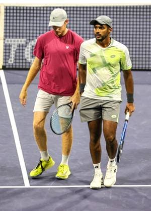 LOS CABOS TENNIS OPEN 2025 LOS CABOS TENNIS OPEN 2025 STALDER CHANDRASEKAR VS BAYLDON SCHOOKATE 18072025 LOS CABOS, BAJA CALIFORNIA, MEXICO. Action photo of Reese Stalder of the USA and Anirudh Chandrasekar of India, during semifinal doubles game of Los Cabos Tennis Open 2025 held at the Grand Stand of the Cabo Sports Complex of Los Cabos, Baja California, Mexico. Foto de accion de Reese Stalder de Estados Unidos y Anirudh Chandrasekar de India, durante juego de semifinal de singles en Los Cabos Tennis Open 2025 celebrado en el Estadio Mextenis del Cabo Sports Complex de Los Cabos, Baja California, Mexico. PHOTO BY IMAGENSHOP AGENCIA FOTOGRAFICA LOS CABOS BAJA CALIFORNIA MEXICO Copyright: xIMAGENSHOPxAGENCIAxFOTOGRAFICAx