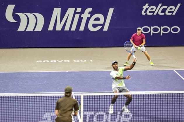 LOS CABOS TENNIS OPEN 2025 LOS CABOS TENNIS OPEN 2025 STALDER CHANDRASEKAR VS BAYLDON SCHOOKATE 18072025 LOS CABOS, BAJA CALIFORNIA, MEXICO. Action photo of Reese Stalder of the USA and Anirudh Chandrasekar of India, during semifinal doubles game of Los Cabos Tennis Open 2025 held at the Grand Stand of the Cabo Sports Complex of Los Cabos, Baja California, Mexico. Foto de accion de Reese Stalder de Estados Unidos y Anirudh Chandrasekar de India, durante juego de semifinal de singles en Los Cabos Tennis Open 2025 celebrado en el Estadio Mextenis del Cabo Sports Complex de Los Cabos, Baja California, Mexico. PHOTO BY IMAGENSHOP AGENCIA FOTOGRAFICA LOS CABOS BAJA CALIFORNIA MEXICO Copyright: xIMAGENSHOPxAGENCIAxFOTOGRAFICAx