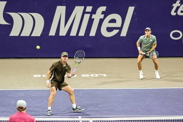 LOS CABOS TENNIS OPEN 2025 LOS CABOS TENNIS OPEN 2025 STALDER CHANDRASEKAR VS BAYLDON SCHOOKATE 18072025 LOS CABOS, BAJA CALIFORNIA, MEXICO. Action photo of Blake Bayldon and Tristan Schoolkate of Australia, during semifinal doubles game of Los Cabos Tennis Open 2025 held at the Grand Stand of the Cabo Sports Complex of Los Cabos, Baja California, Mexico. Foto de accion de Blake Bayldon y Tristan Schoolkate de Australia,, durante juego de semifinal de singles en Los Cabos Tennis Open 2025 celebrado en el Estadio Mextenis del Cabo Sports Complex de Los Cabos, Baja California, Mexico. PHOTO BY IMAGENSHOP AGENCIA FOTOGRAFICA LOS CABOS BAJA CALIFORNIA MEXICO Copyright: xIMAGENSHOPxAGENCIAxFOTOGRAFICAx