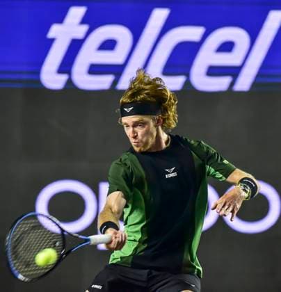 LOS CABOS TENNIS OPEN 2025 LOS CABOS TENNIS OPEN 2025 RUBLEV VS KOVACEVIC 18072025 LOS CABOS, BAJA CALIFORNIA, MEXICO. Action photo of Andry Rublev of Russia, during semifinal singles game of Los Cabos Tennis Open 2025 held at the Mextenis Stadium of the Cabo Sports Complex of Los Cabos, Baja California, Mexico. Foto de accion de Andry Rublev de Rusia, durante juego de semifinal de singles en Los Cabos Tennis Open 2025 celebrado en el Estadio Mextenis del Cabo Sports Complex de Los Cabos, Baja California, Mexico. PHOTO BY IMAGENSHOP AGENCIA FOTOGRAFICA LOS CABOS BAJA CALIFORNIA MEXICO Copyright: xIMAGENSHOPxAGENCIAxFOTOGRAFICAx
