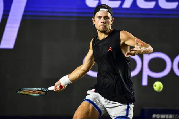 LOS CABOS TENNIS OPEN 2025 LOS CABOS TENNIS OPEN 2025 RUBLEV VS KOVACEVIC 18072025 LOS CABOS, BAJA CALIFORNIA, MEXICO. Action photo of Aleksandar Kovacevic of the USA, during semifinal singles game of Los Cabos Tennis Open 2025 held at the Mextenis Stadium of the Cabo Sports Complex of Los Cabos, Baja California, Mexico. Foto de accion de Aleksandar Kovacevic de Estados Unidos, durante juego de semifinal de singles en Los Cabos Tennis Open 2025 celebrado en el Estadio Mextenis del Cabo Sports Complex de Los Cabos, Baja California, Mexico. PHOTO BY IMAGENSHOP AGENCIA FOTOGRAFICA LOS CABOS BAJA CALIFORNIA MEXICO Copyright: xIMAGENSHOPxAGENCIAxFOTOGRAFICAx