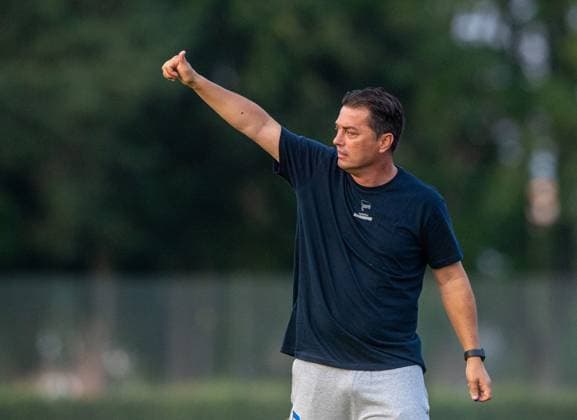 Fussball, Herren, Saison 2025 26, Testspiel, Hertha BSC U19 - SG Union Klosterfelde, Trainer Ante Covic (Hertha), 18.07. 2025, Copyright: xSebastianxRäppold MatthiasxKochx