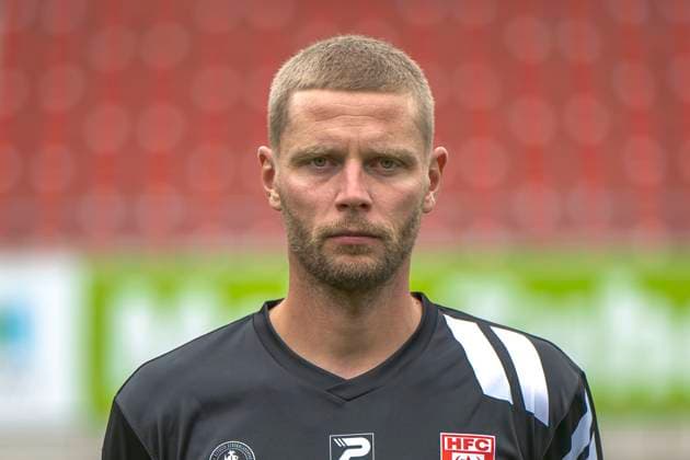 Trainer Robert Schroeder (HFC), Hallescher FC, Mannschaft, Teamfoto, Portraets, Spielerfoto, Fussball, RL Nordost, Saison 2025 26, 17.07.2025 Halle Leuna Chemie Stadion ST Deutschland