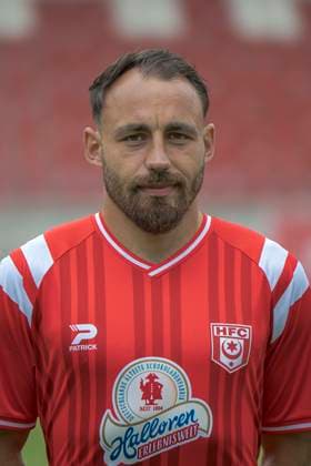Robert Berger (HFC, 2) Hallescher FC, Mannschaft, Teamfoto, Portraets, Spielerfoto, Fussball, RL Nordost, Saison 2025 26, 17.07.2025 Halle Leuna Chemie Stadion ST Deutschland