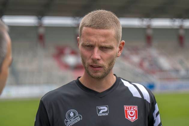 Trainer Robert Schroeder (HFC), Hallescher FC, Mannschaft, Teamfoto, Portraets, Spielerfoto, Fussball, RL Nordost, Saison 2025 26, 17.07.2025 Halle Leuna Chemie Stadion ST Deutschland