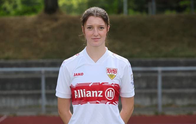 BAU Stuttgart Fußball 2.Bundesliga Fototermin Lenelotte Müller ; VfB Stuttgart Frauen,Porträttermin 2025 2026