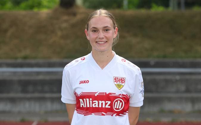 BAU Stuttgart Fußball 2.Bundesliga Fototermin Katharina Schäfer ; VfB Stuttgart Frauen,Porträttermin 2025 2026